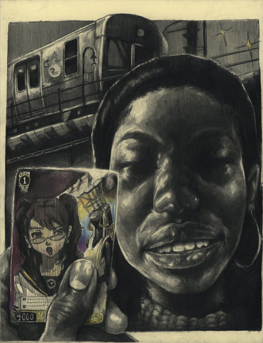 snakebone_'s tweet image. Rare Holographic
Graphite and Colored Pencil on Toned Paper
8.5" x 11"