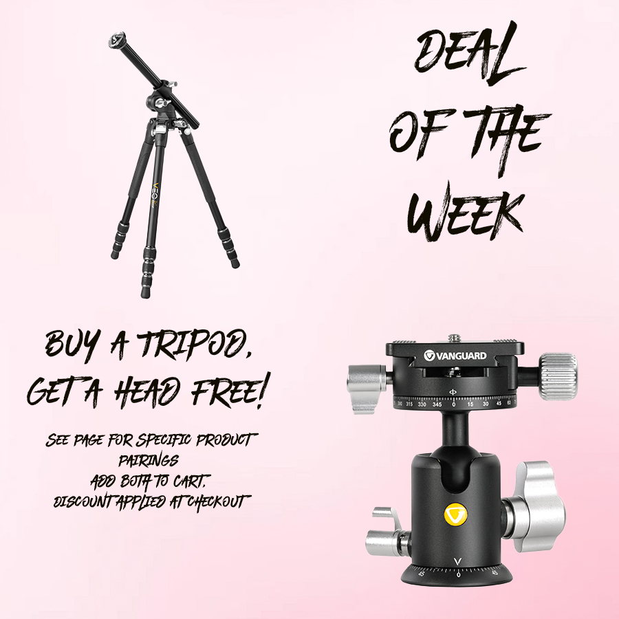This week, we're offering a "Buy the tripod, get a head free" sale! See the sale page for our chosen pairings of tripods and free heads. Simply add both to your cart, and the head is automatically discounted to free at checkout! Shop now: vanguardworld.com/pages/deal-of-…