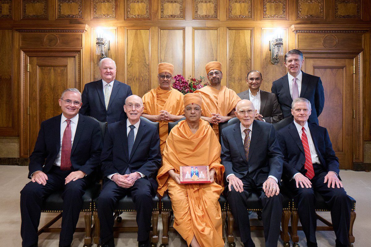 AbuDhabiMandir's tweet photo. Swami Brahmaviharidas, head of the BAPS Hindu Mandir, Abu Dhabi, and the UAE’s message of harmony spread throughout the USA.

On June 18, 2025, Brahmavihari Swamiji met with leaders of The Church of Jesus Christ of Latter-day Saints in Utah to promote global peace and humanitarian efforts. The meeting emphasized mutual respect, interfaith unity, and the temple’s role in fostering brotherhood.