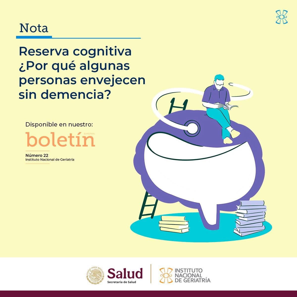INGER_mx's tweet photo. Aunque no existe una fórmula exacta para envejecer sin demencia, la evidencia sugiere que la reserva cognitiva puede ayudar a reducir el riesgo, por lo que es clave fomentarla en todas las etapas de la vida.

Nota completa en: 👉 https://t.co/ug2NbqGuGc https://t.co/8uteAgdjac