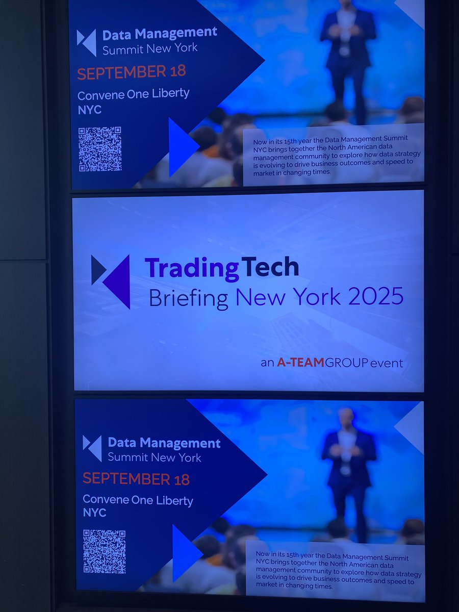 Fintech_Brennan's tweet image. Attending the @ATeamInsight TradingTech Briefing New York, great agenda covering
- AI
- Innovation in trading venues
- Interoperability
- Architecting for high performance trading
- Buy v Build
Not new topics but always important
a-teaminsight.com/events/trading…