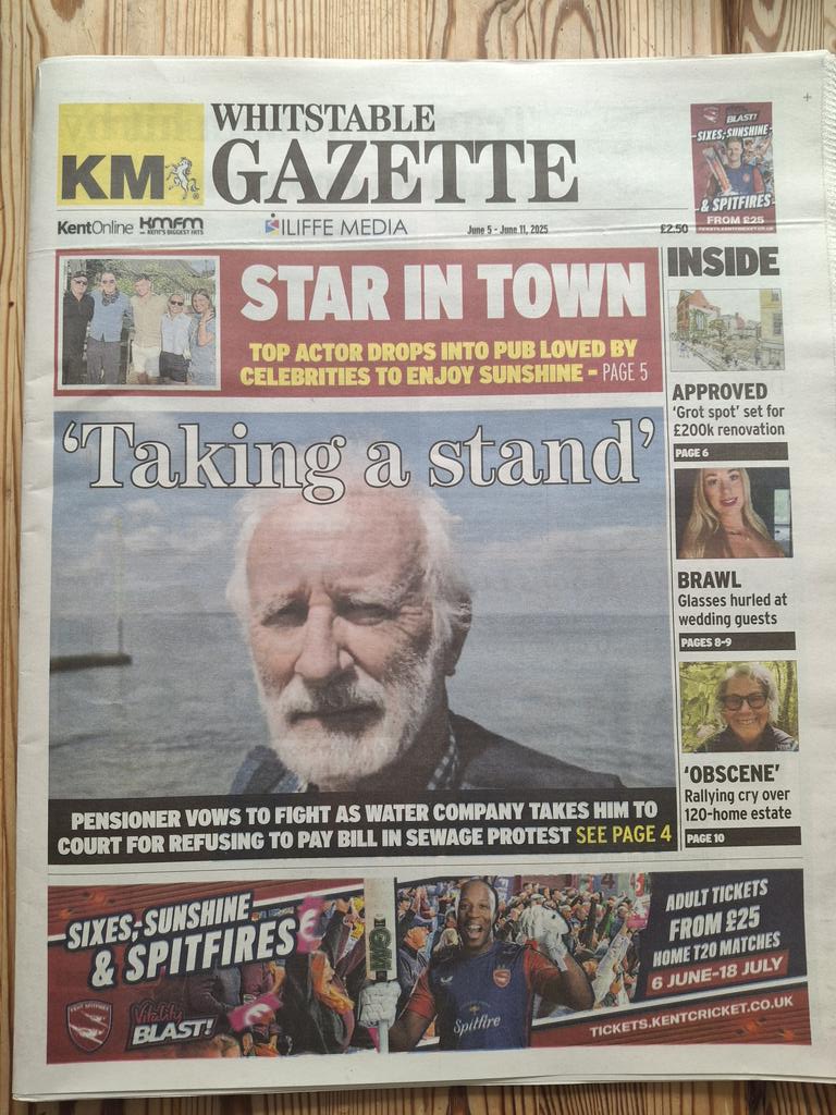 Please join us outside Canterbury Combined Court at 10am on Thursday to show support for local resident,  Chris Stanley,  who is taking a stand against Southern Water sewage pollution.