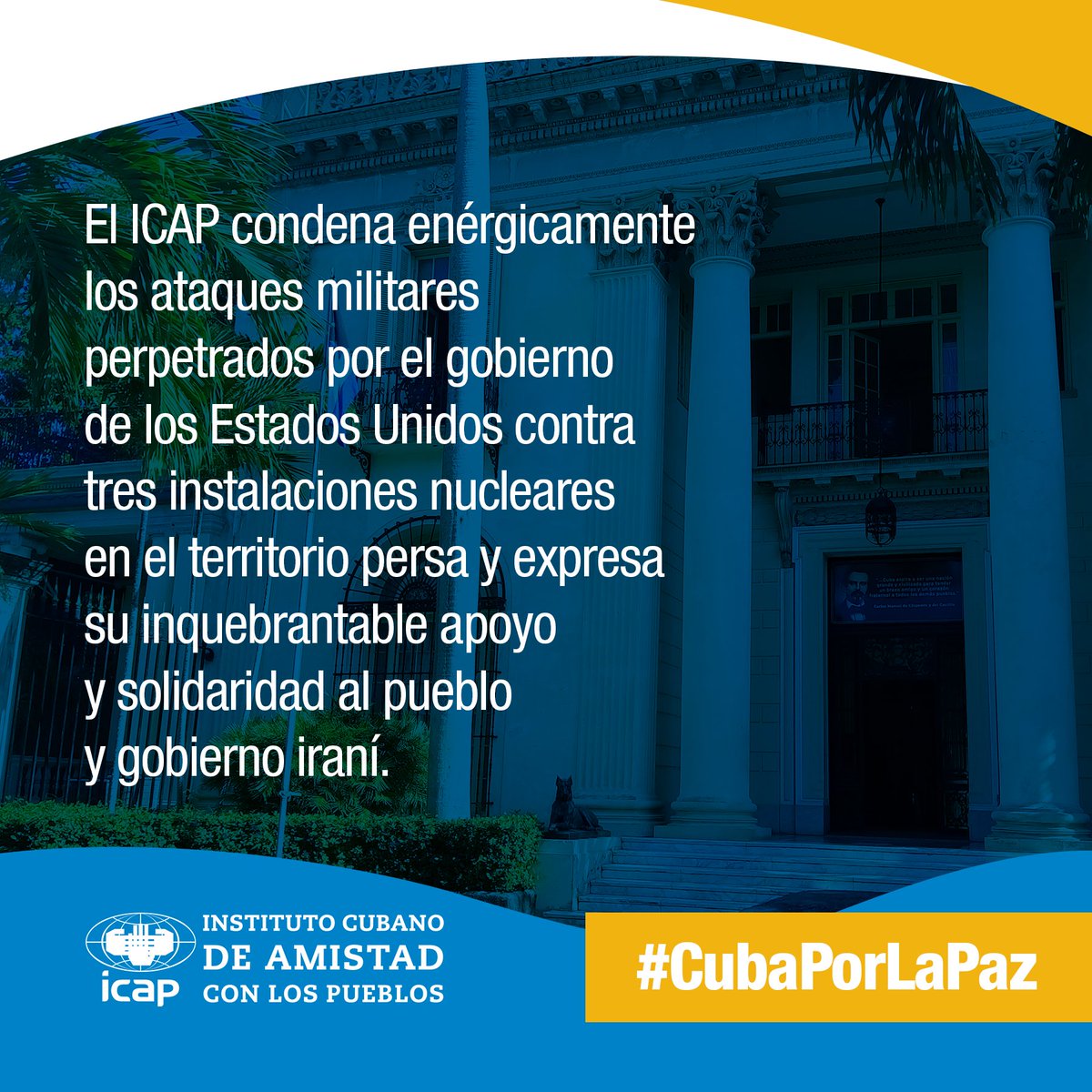 Fieles a los principios de la Revolución #CubaPorLaPaz 

#ICAP65 #ICAPCuba