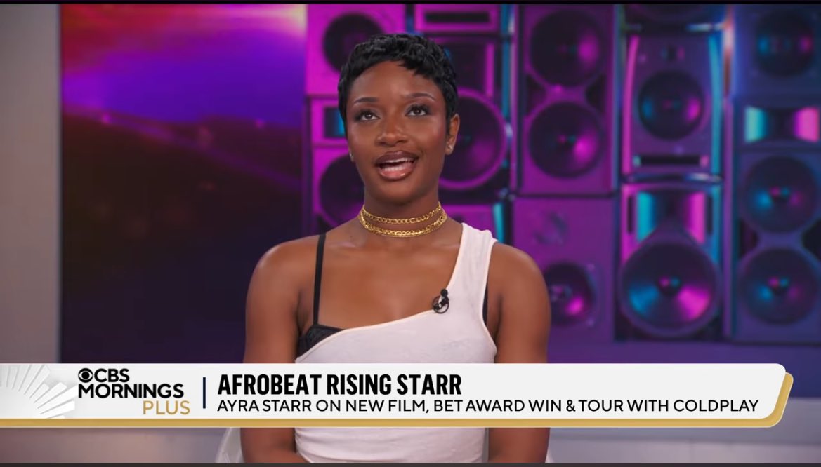 ayrastarrdailyy's tweet photo. Ayra starr appears on ‘CBS Mornings’😍 https://t.co/ufBzRa3KM7