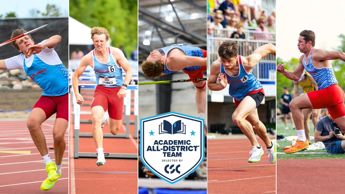 Saint John's Athletics (@sjujohnnies) on Twitter photo Congratulations to the 5⃣ Saint John's track & field student-athletes - Mitchell Degen, Max Lelwica, Jackson McDowell, Owen Montreuil & Anthony Thurk - who were named to the <a href="/CollSportsComm/">College Sports Communicators</a> Academic All-District team today!
RELEASE: gojohnnies.com/news/2025/6/24…
#GoJohnnies | #d3tf Congratulations to the 5⃣ Saint John's track & field student-athletes - Mitchell Degen, Max Lelwica, Jackson McDowell, Owen Montreuil & Anthony Thurk - who were named to the <a href="/CollSportsComm/">College Sports Communicators</a> Academic All-District team today!
RELEASE: gojohnnies.com/news/2025/6/24…
#GoJohnnies | #d3tf