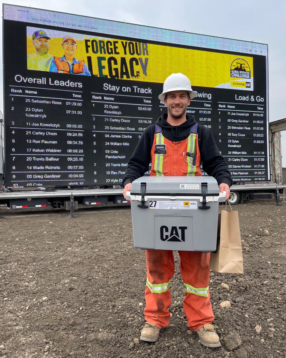 Congrats to Sebastian Rees from Interior Heavy Equipment Operator School, winner of the Global Operator Challenge in Edmonton, AB! His performance earned him a place at regional finals in North Carolina, one step closer to representing IHE &amp; Canada on the finals in Las Vegas.