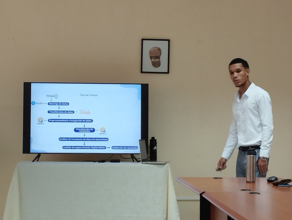 LilyRuiz70's tweet photo. Felicidades al estudiante Paulo Francisco Arias Medina de la Facultad #CITEC de la @Universidad_uci por la defensa exitosa de su Trabajo de Diploma por el título de Ingeniero en Bioinformática #SomosUCI #UniversidadCubana @aantelo2019 https://t.co/iJlwyxTDiV