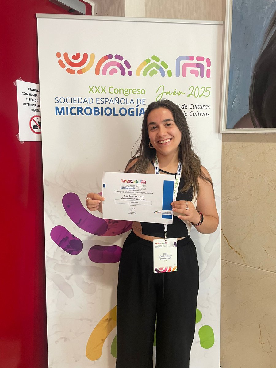 microlab103's tweet image. Congrats to our PhD student @lidiator37 for winning 3rd prize for Best Oral Presentation at the XXX Congress of the Spanish Society for Microbiology (@SEMicrobiologia)! 🎉
Her talk focused on the role of fungi in metal corrosion of containers in Deep Geological Repositories