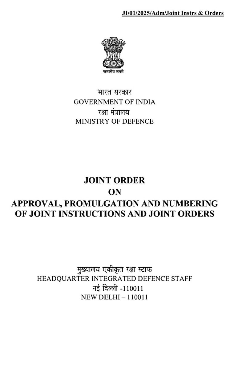 RNA_NewsMedia's tweet image. Historic milestone for #IndianArmedForces! Raksha Mantri empowers CDS &amp;amp; DMA Secy to issue joint instructions/orders, replacing separate service directives. Aimed at boosting #JointnessAndIntegration, efficiency, &amp;amp; operational coherence. First step in #YearOfDefenceReforms.…