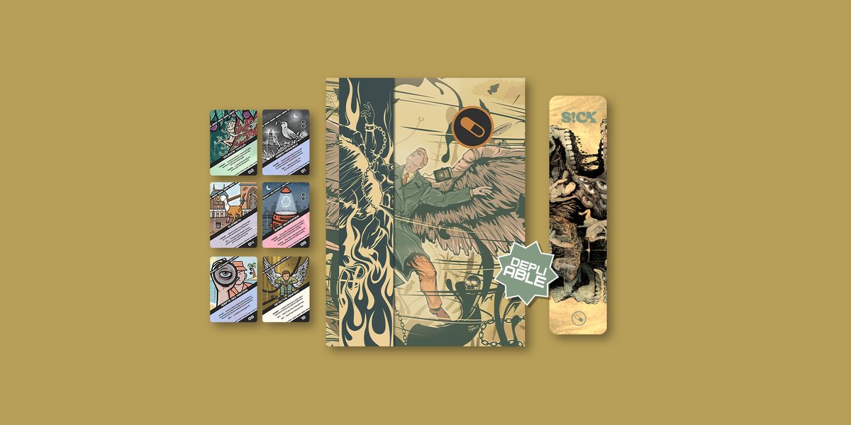 H-24 ! L’édition Collector du numéro Se7en profite d’un visuel extensible de la couverture dépliable sur 60cm, ainsi que de finitions cuivre, un marque page collector et les 6 cartes du deck « Penitence » de Capsule Battle.

Commandez votre exemplaire sur sick-magazine.com/preco/sick-31