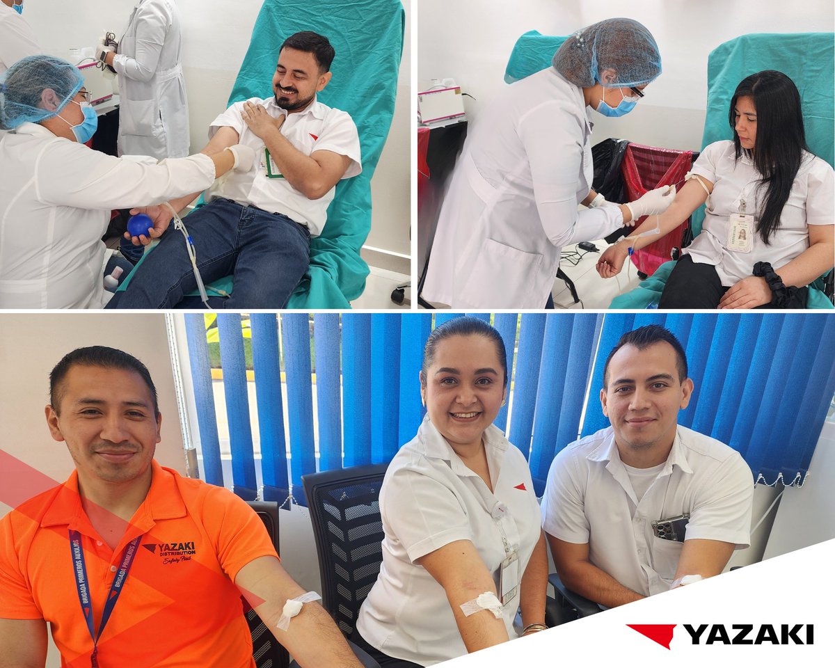 🩸 #YazakiElSalvador promotes #SolidarityInAction with its 2nd #BloodDonation campaign! 20 team members stepped up to support the community—showing care, compassion, and commitment. 💙 #YazakiCares #CommunityWellbeing #SocialResponsibility