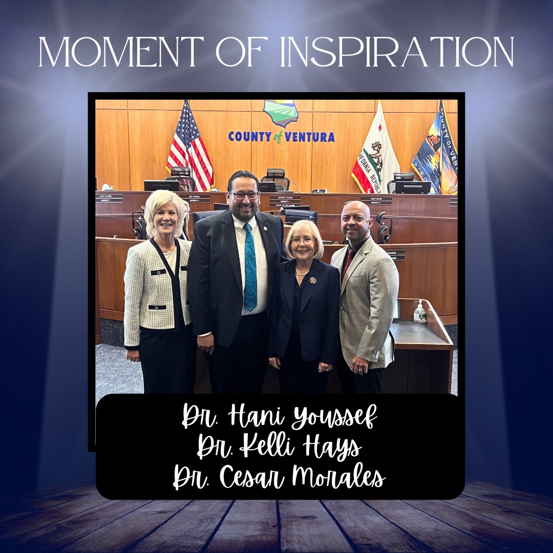 vcjaniceparvin's tweet image. Today’s Board of Supervisors meeting opened with a powerful Moment of Inspiration from Dr. Youssef, Dr. Hays & Dr. Morales. Thank you for your leadership in education! 💙🎓
Watch here: youtube.com/watch?v=rVmSCQ…
#VenturaCounty #EducationMatters #MomentOfInspiration