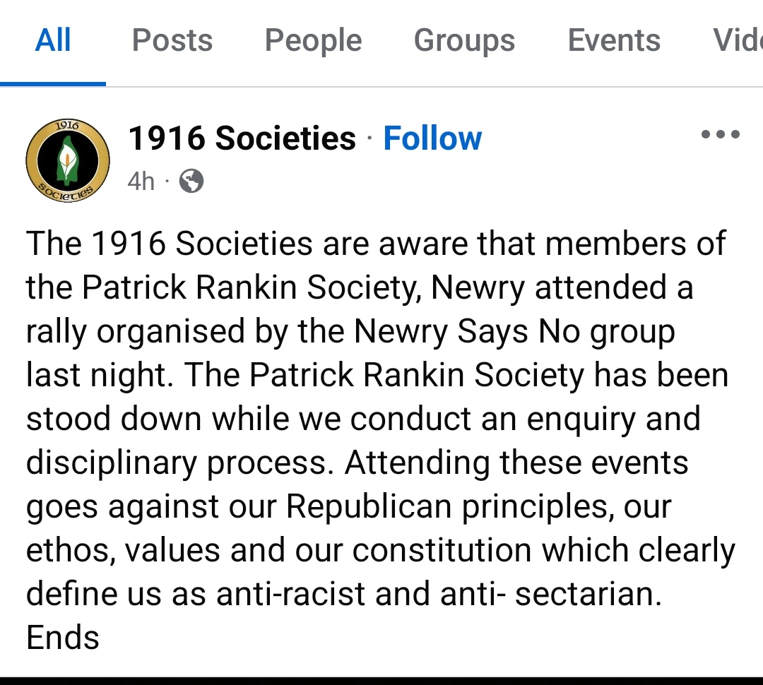 Fair play 1916 Societies 👏👏👏 you can't be a Republican and stand next to loyalists and zionists