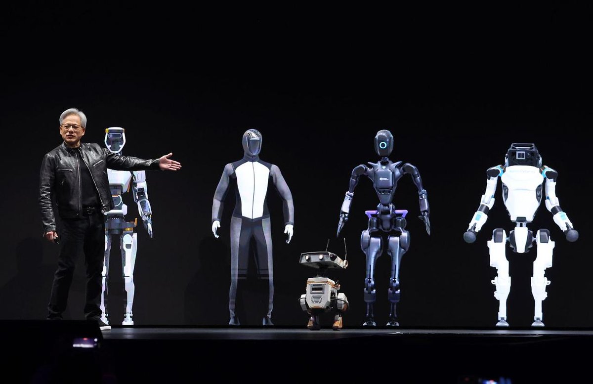SuperDuperCycle's tweet photo. NVIDIA just unveiled GROOT N1, an AI-powered humanoid robot.

Project GROOT, which stands for Generalist Robot 00 Technology, is an innovative AI foundation model designed to advance humanoid robots. This innovation represents a major leap in robotics, as the world’s first open, fully customizable model for humanoid reasoning and skills. 

Announced at the GTC 2024 conference, GROOT aims to create robots capable of understanding natural language and emulating human movements. It features a dual-system architecture made up of a "fast-thinking" action model for real-time movements and a "slow-thinking" vision model for perception and decisions.

A key innovation of GROOT is its focus on data in training. Trained on a mix of real robot data, human videos, and synthetic data generated with NVIDIA’s Omniverse platform, GROOT N1 achieves a 40% performance boost compared to models trained only on real data.

The integration with NVIDIA’s Jetson Thor hardware platform provides the computing power needed to run these advanced models in real time. Jetson Thor, built on NVIDIA’s Blackwell GPU chips, can handle up to 800 trillion AI calculations per second.

Companies like Boston Dynamics, Agility Robotics, and 1X Technologies have already integrated GROOT N1 into their platforms. The model is set to transform industries with humanoid robots performing repetitive, hazardous tasks, and solving labor shortages. By making its models, data, and simulations openly available, NVIDIA is accelerating the development of AI-powered robotics.

Can robots replace humans at work?