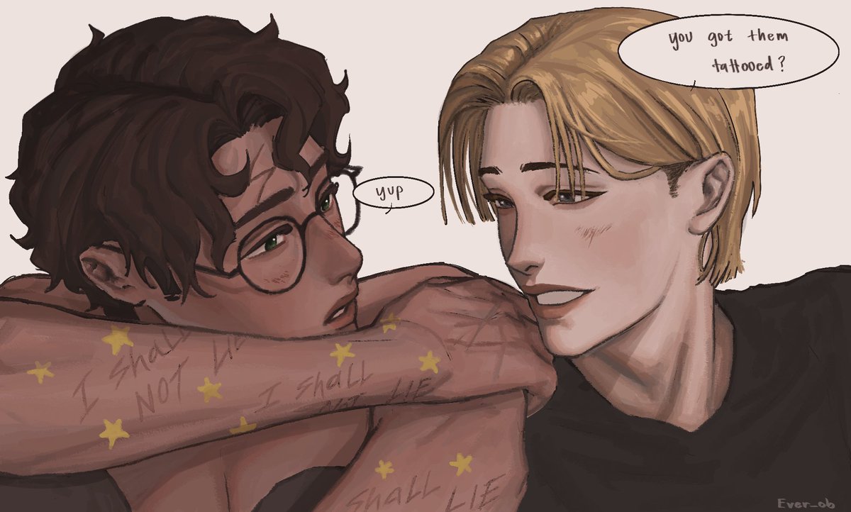 obessed_01's tweet image. ‘You drew stars around my scars’
#fanart #drarry #DracoMalfoy #HarryPotter