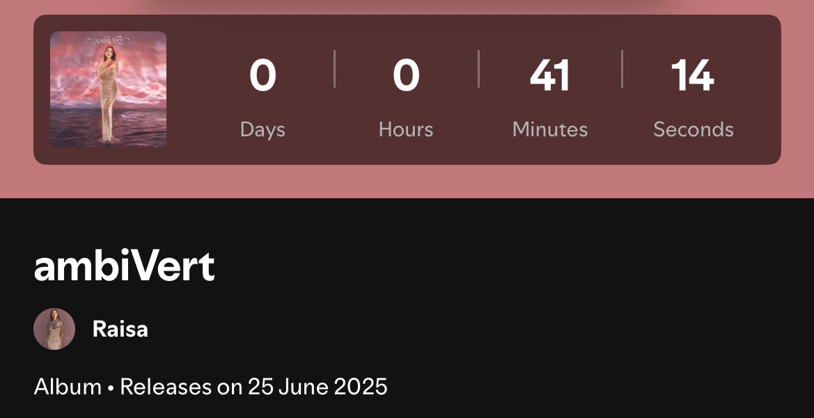 It’s almost 25th! 🥲#raisambiVert open.spotify.com/prerelease/1WA…