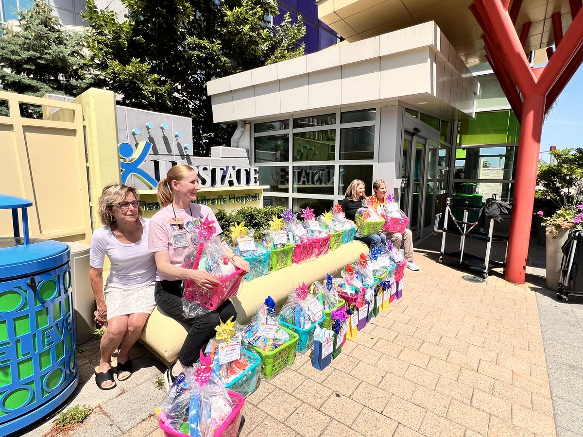 Big thanks to Griffins Guardians for delivering fun-filled summer baskets to patients at Upstate Golisano! ☀️🎈 Honoring Griffin Engle, their mission supports kids with cancer across CNY with hope, help, and joy.