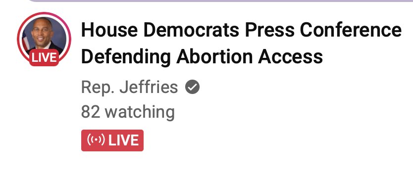 Ken Klippenstein (@kenklippenstein) on Twitter photo Hakeem Jeffries is streaming and can’t crack 100 viewers Hakeem Jeffries is streaming and can’t crack 100 viewers