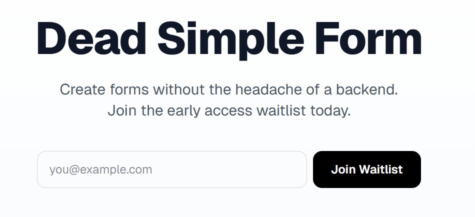 RonxldWilson's tweet photo. Launching the waitlist for dead simple form.

Simplifying building forms without the need for a backend.

link below https://t.co/4hMnqaDCc8