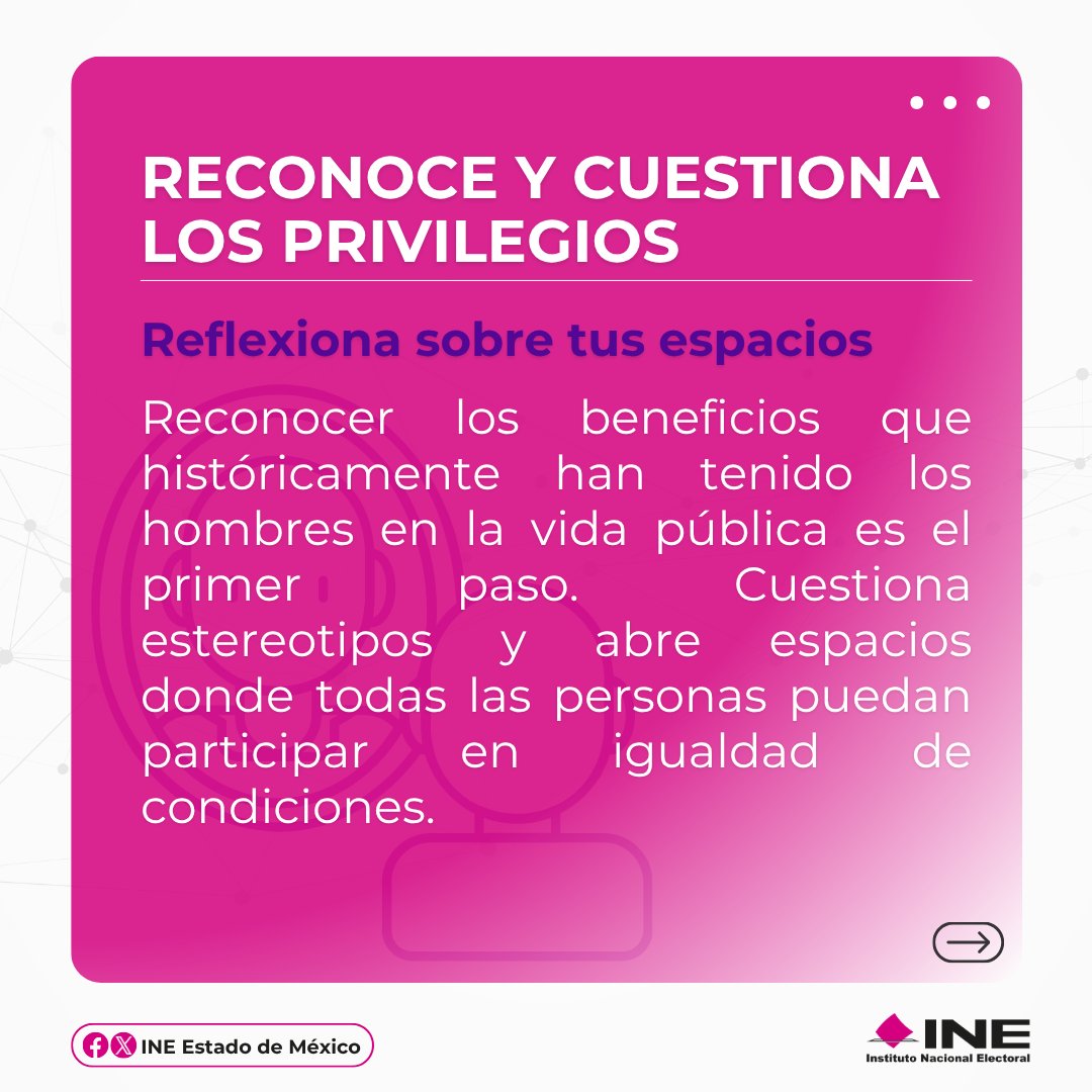 18JDEedomex's tweet photo. Escuchar, reflexionar y actuar con
responsabilidad en todos los espacios es clave
para avanzar hacia la paridad de género
#ContamosTodasContamosTodos
#ParidadINE #IgualdadDeGénero #INEedomex https://t.co/qPYYBwEVrX