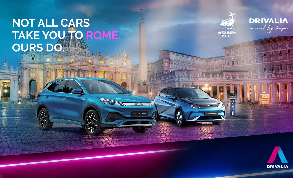 With Drivalia’s rental offer for BYD’s fully electric models, Rome has no limits for you. Book online and enjoy a 10% discount on the BYD Dolphin and BYD Atto 3 models. Find out more on our website. 
drivalia.com/it/eng/offer-d…
