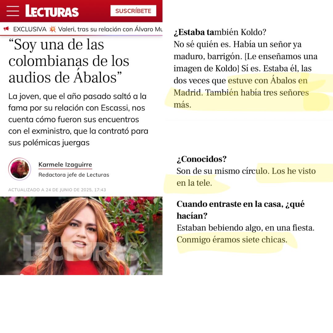 “Estuve con Ábalos. Había tres señores más. Los he visto en la tele”.

Lo que quedará por salir!!!