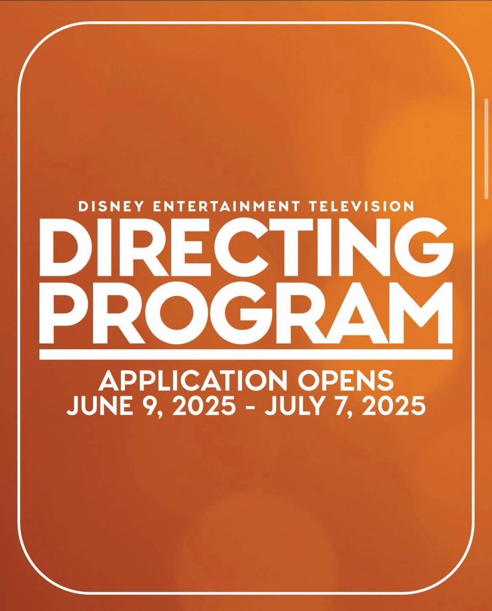 Application for <a href="/Disney/">Disney</a>'s Directing Program is coming up July 7, 2025! Get it, Ladies: sites.disney.com/ctdi/dpapplica…