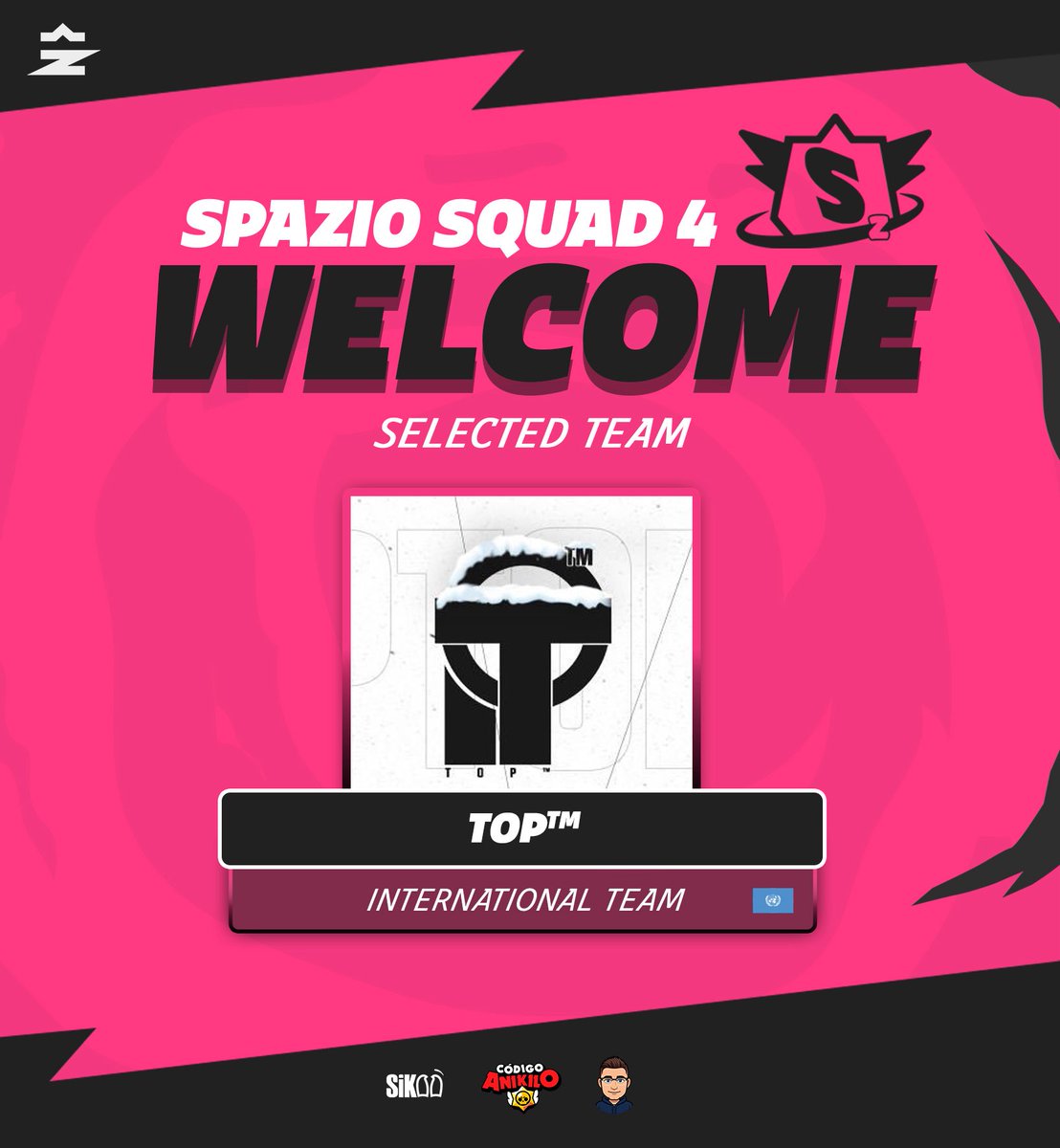 Welcome 👽
<a href="/Top__CR/">Top™</a> 🇺🇳

A team that stands tall. This international squad joins with vision, style, and a sharp mindset. Always on TOP! 💥

#SpazioLeague