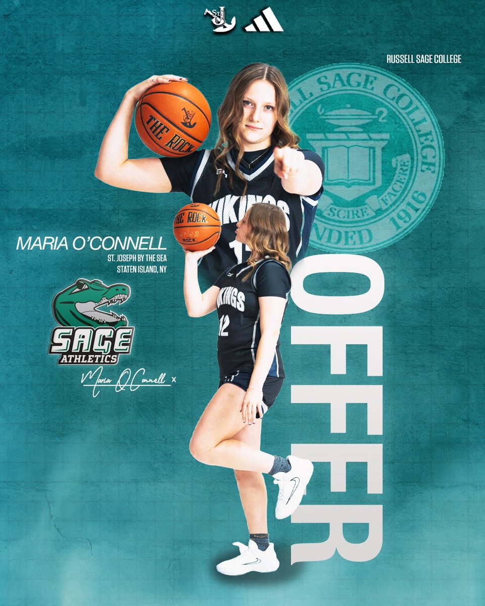 Maria O’Connell (@mariaoc53) on Twitter photo I am so thankful to have received an offer from Coach Branche, Coach Fluty and <a href="/SageGators/">Sage Athletics</a> to continue playing basketball at Russell Sage College! Thank you for this opportunity!
<a href="/sea_ladyvikings/">St. Joseph by the Sea Girls Basketball</a>
<a href="/1on1YourShotOn1/">1 on 1 ... Your Shot On Your Terms</a>
<a href="/FootprintzGroup/">The FOOTPRINTZ GROUP</a> <a href="/ushoops/">Coach Rich Leary</a>
<a href="/MatteeMoore/">Matt Moore</a> <a href="/coachschoiceusa/">COACH'S CHOICE USA</a> I am so thankful to have received an offer from Coach Branche, Coach Fluty and <a href="/SageGators/">Sage Athletics</a> to continue playing basketball at Russell Sage College! Thank you for this opportunity!
<a href="/sea_ladyvikings/">St. Joseph by the Sea Girls Basketball</a>
<a href="/1on1YourShotOn1/">1 on 1 ... Your Shot On Your Terms</a>
<a href="/FootprintzGroup/">The FOOTPRINTZ GROUP</a> <a href="/ushoops/">Coach Rich Leary</a>
<a href="/MatteeMoore/">Matt Moore</a> <a href="/coachschoiceusa/">COACH'S CHOICE USA</a>