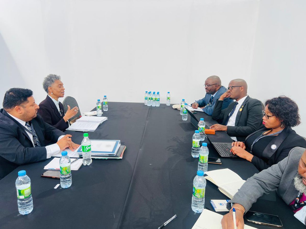 MPGodlimpi's tweet image. On the sidelines of the US - Africa business summit I had a bilateral meeting with Assistant US Trade Representative, Ms Connie Hamilton reflecting on the status of AGOA renewal talks and US-SA trade negotiations.