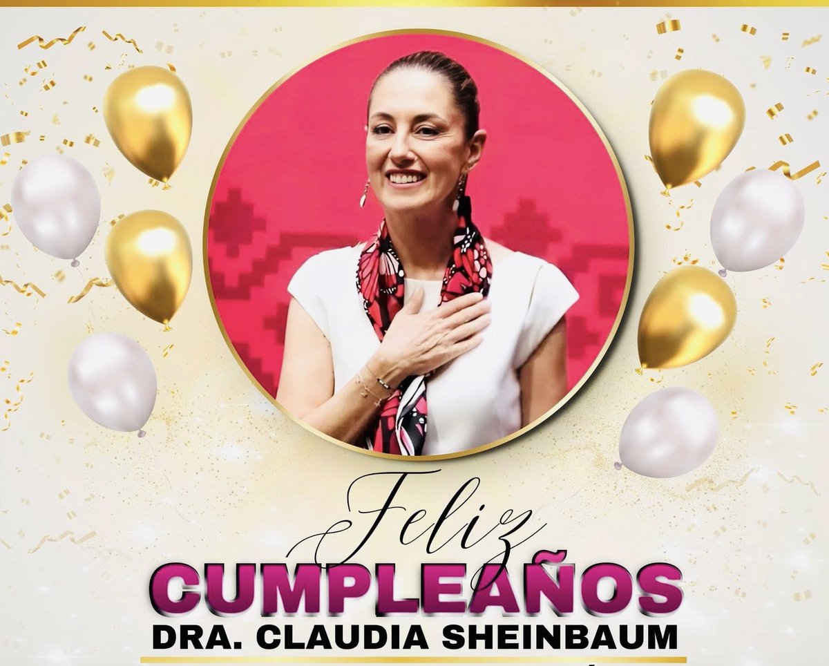Obed_Olivares's tweet image. 🎂🥳Feliz Cumpleaños a Nuestra querida Presidenta Claudia Sheinbaum Pardo @Claudiashein. 🥳
Muchas Felicidades Querida PresidentA🚺.