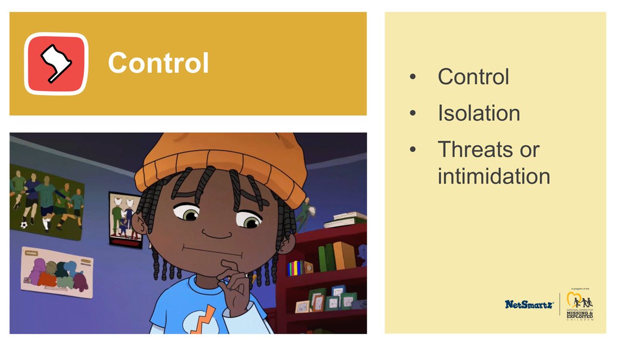 NetSmartz's tweet image. Control can look like:
🚩Telling you who you can talk to
🚩Isolating you from friends & family
🚩Using threats or guilt to keep secrets
These aren’t signs of trust—they’re red flags.
Watch Jacob’s story in Into the Cloud: "Gotcha!"
ncmec.org/netsmartz…