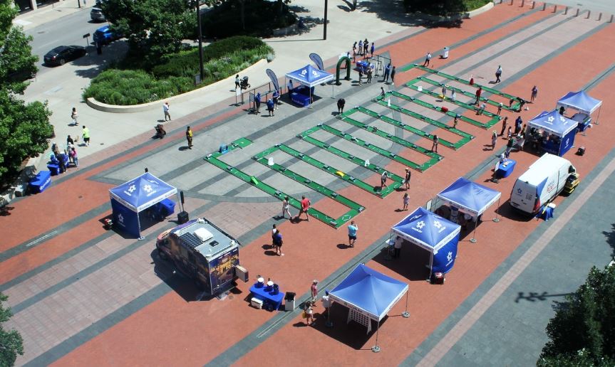 kevinshoe's tweet photo. I had the pleasure to assist @UScellular with a 507-foot, 8-inch mini golf hole, a Guinness World Records title holder that was set Saturday in Des Moines. We putt our way to Plaza Park on Mays Island in Cedar Rapids Saturday from 11 a.m. to 6 p.m. https://t.co/GOjoJQ3fpL