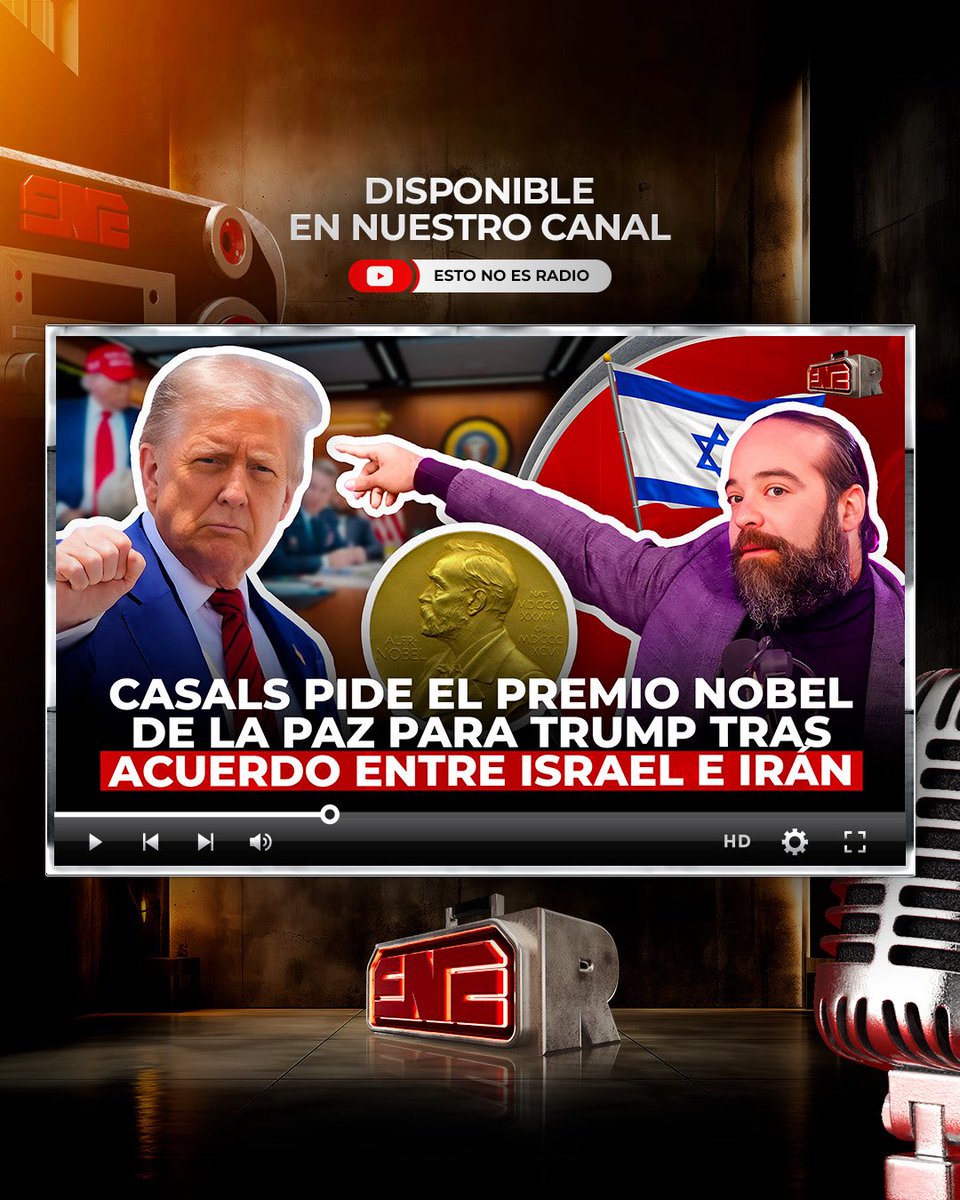 Esto no es radio (@estonoesradiotw) on Twitter photo CASALS PIDE EL PREMIO NOBEL DE LA PAZ PARA TRUMP TRAS ACUERDO ENTRE ISRA... youtu.be/3jve9DjXEBY?si…
#EstoNoEsRadio <a href="/casalsbate/">Pedro Manuel Casals</a> CASALS PIDE EL PREMIO NOBEL DE LA PAZ PARA TRUMP TRAS ACUERDO ENTRE ISRA... youtu.be/3jve9DjXEBY?si…
#EstoNoEsRadio <a href="/casalsbate/">Pedro Manuel Casals</a>