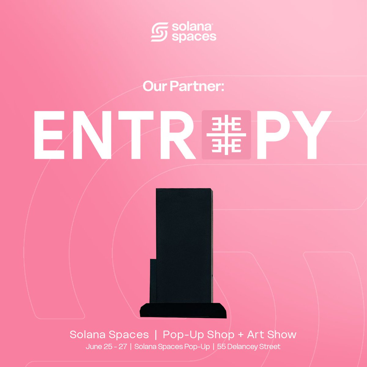 Big shoutout to <a href="/justentropylol/">ENTROPY 🔮</a> team - our partners for Solstice/Permissionless/NFT NYC 

Super excited to do a whole lot of nothing with these guys. 

P.S come get your Ashlars!