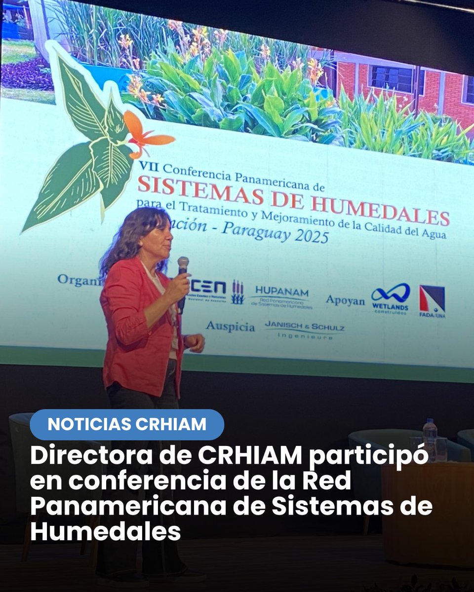 🌎💧 Directora de CRHIAM participa en conferencia panamericana sobre sistemas de humedales

Este espacio reunió a expertos de toda América para dialogar sobre tecnologías sustentables en el tratamiento y reutilización del agua mediante humedales construidos.
