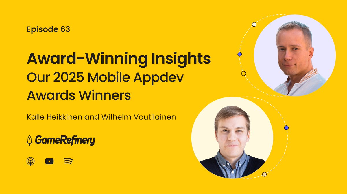 liftoffmobile's tweet image. Get to know the winners of the 2025 Mobile AppDev Awards with a very special episode of the Mobile Games Playbook 🏆
While you’re there, take part in our listener survey and win a $150/£100/€130 Amazon voucher.
Listen to the episode and give your input: bit.ly/44cMcZ5