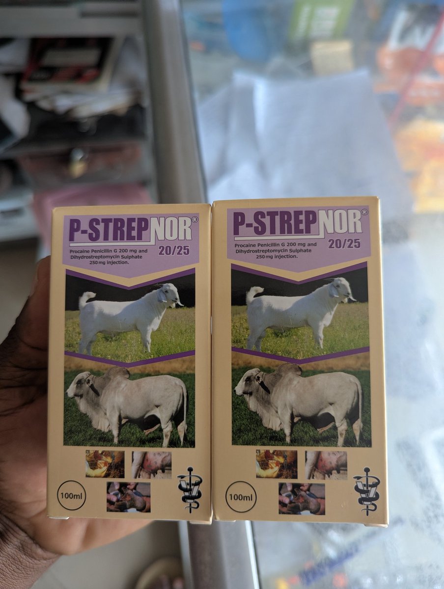 joackagrovet's tweet photo. 🧪🐐 P-STREPNOR 20/25 🐄💉
📍 For Healthy Livestock, Strong Returns!

+255 712 253 102(WhatsApp)

Tunayo 🔥 P-STREPNOR – Dawa kali dhidi ya maambukizi kwa mifugo wako.
💊 Ina Procaine Penicillin G 200mg &amp; Dihydrostreptomycin Sulphate 250mg – mchanganyiko bora kwa matibabu ya: https://t.co/OlsK4AY62y