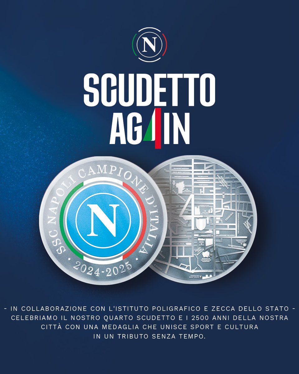 🏅 Commemorative coin to celebrate Napoli's fourth Scudetto! The