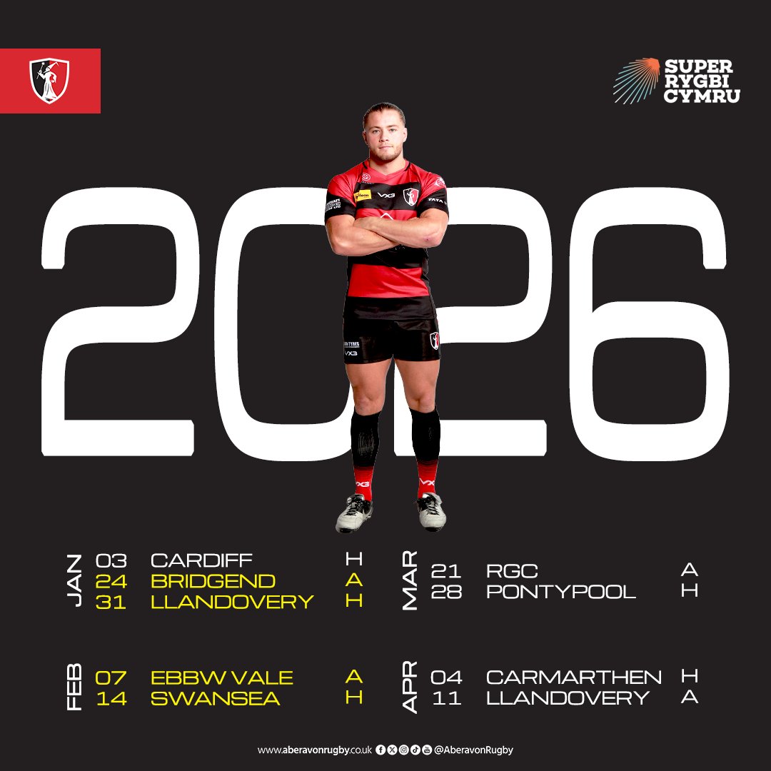 Season 2: Super Rygbi Cymru Fixtures 25/26 🔴⚫️

First up we challenge Ebbw Vale for the Shield Cup - no better way to start the season 👊