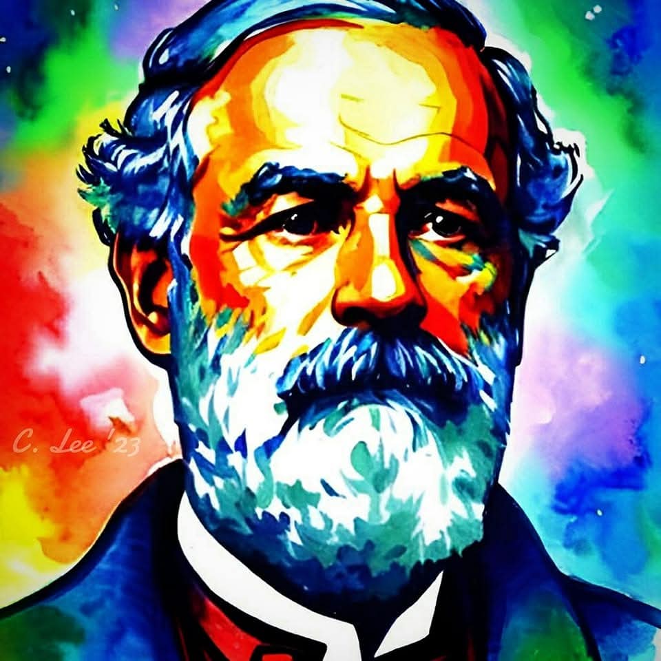 Steve_Boer1865's tweet photo. A spectacular watercolor of the legendary General, Robert E. Lee. #robertelee #generallee #historicalart #AlamoCityGuards1325 #SonsofConfederateVeterans #JoinTheGuards https://t.co/eZeHx9qhJm