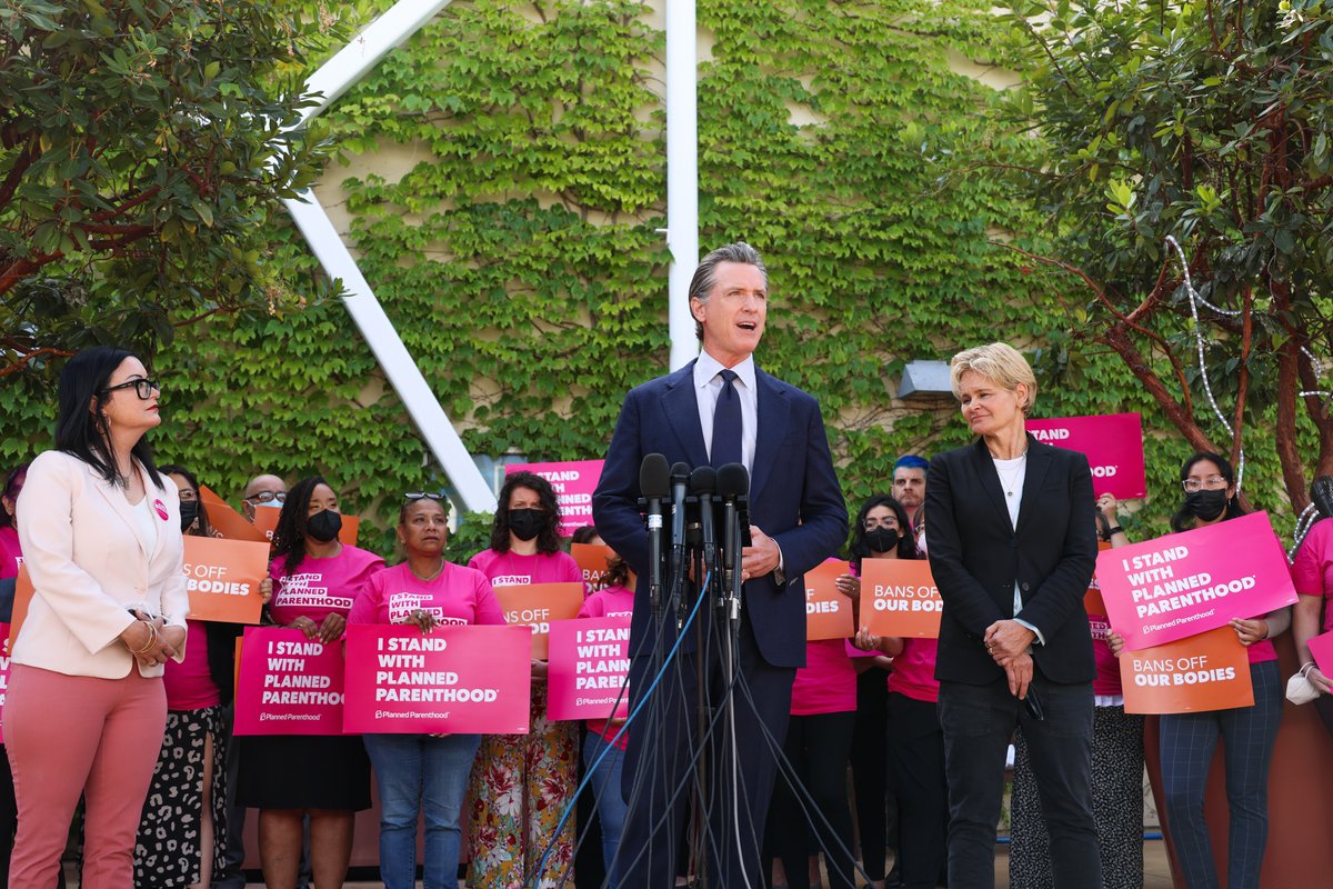 CAgovernor's tweet photo. Three years after SCOTUS overturned Roe v. Wade, right-wing extremists across the country have only doubled down on their dangerous crusade against reproductive freedom. 

I'll always fight to make sure California remains a safe haven for women seeking care.

Everyone should have the right to control their own future.