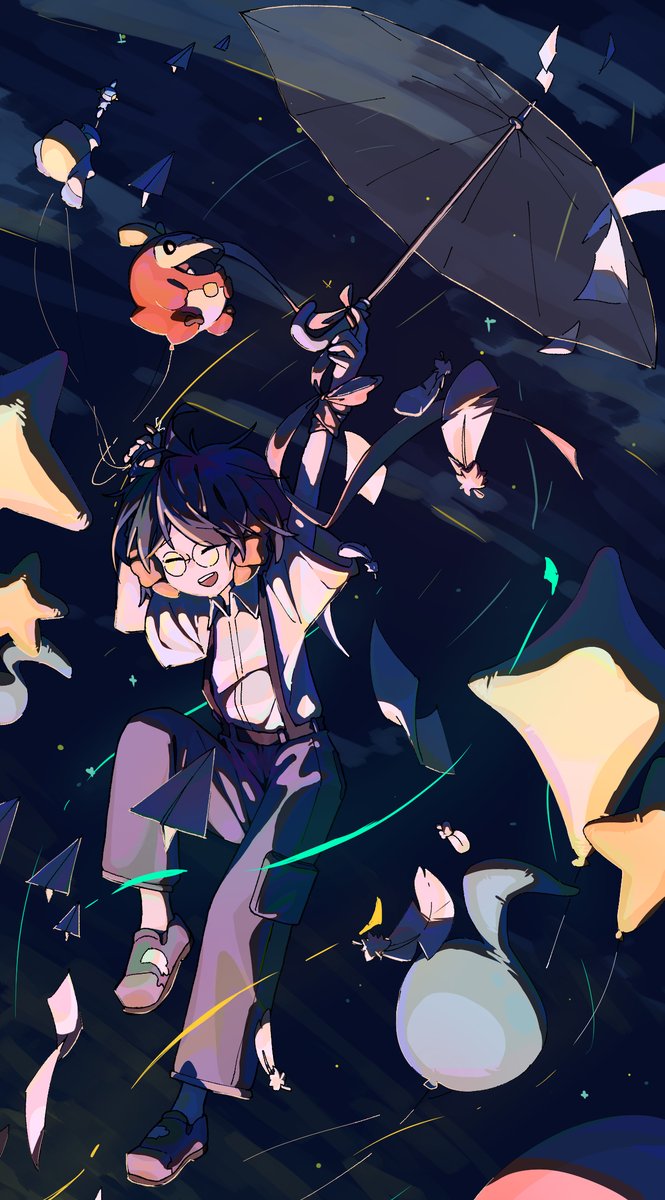 #傘村トータ
我觉得你的歌是给所有人（包括你）的礼物

2个月前开始画的生贺图，终于腾出精力画完了😂