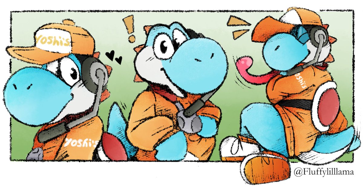 fluffylilllama's tweet image. Delivery boy Yoshi my beloved