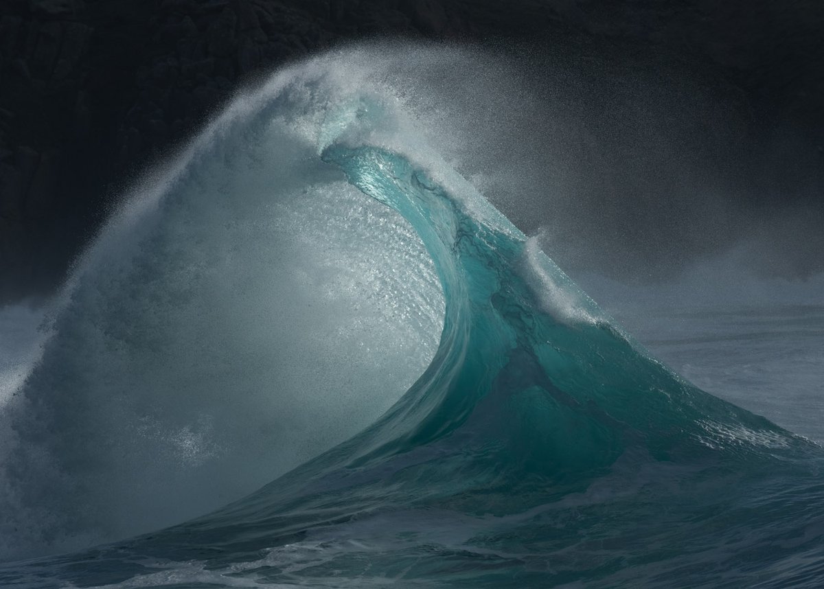 The ocean dancing.