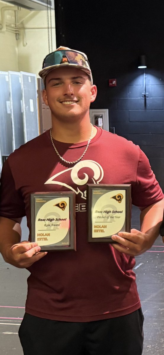 Congrats to Ram Award winner Nolan Ertel, an award given to the player who best embodies the following core values: Attitude, Desire, Leadership, Coachability, Effort, and Passion. Nolan represents each of these at the highest level.