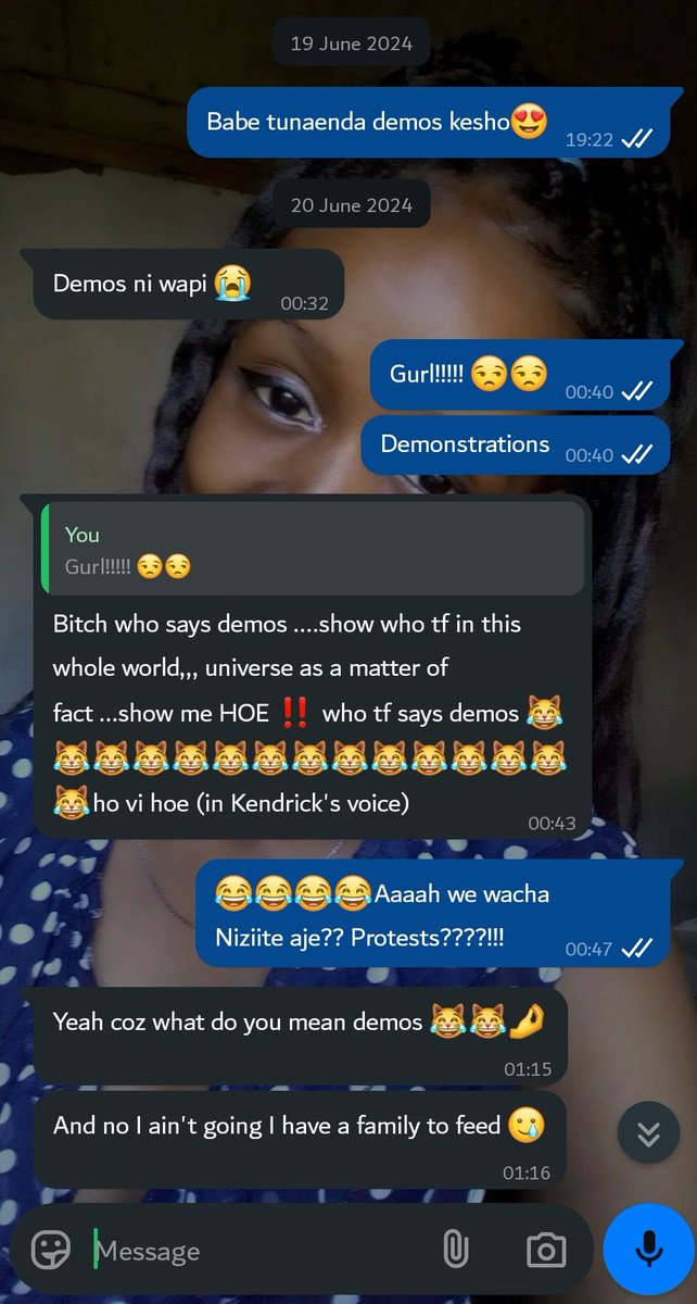 MissMariga's tweet photo. Lol one year down the line and I'm about to ask her out again🫶🏾 #SiriNiNumbers
#OccupyStatehouse2025 https://t.co/fjKpLgfGIA