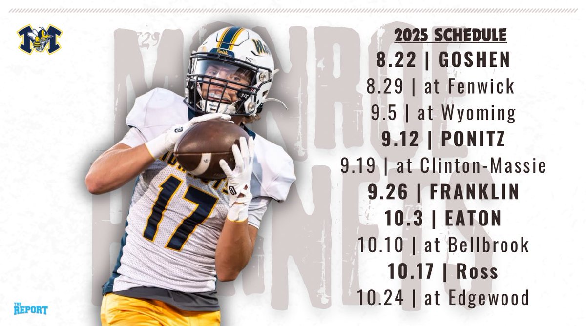 TheReportOhio's tweet photo. 🚨 Schedule Release | Monroe https://t.co/pK5ZYToxJ5