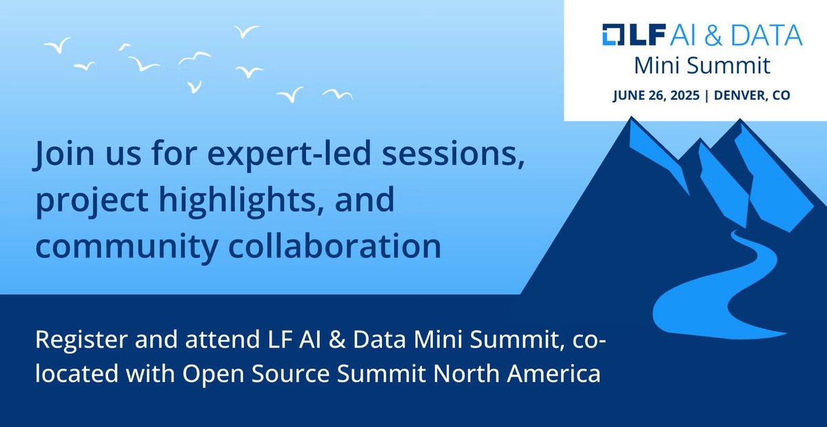 LFAIDataFdn's tweet image. Can’t be in Denver for the LF AI & Data Mini Summit at #OSSNA? No problem!
Watch the livestream on TikTok June 26, 1:30–5 PM MT.
👉 Don’t miss the latest in open source AI + data: hubs.la/Q03tnksf0
#LFAIData #OpenSourceAI #GenerativeAI