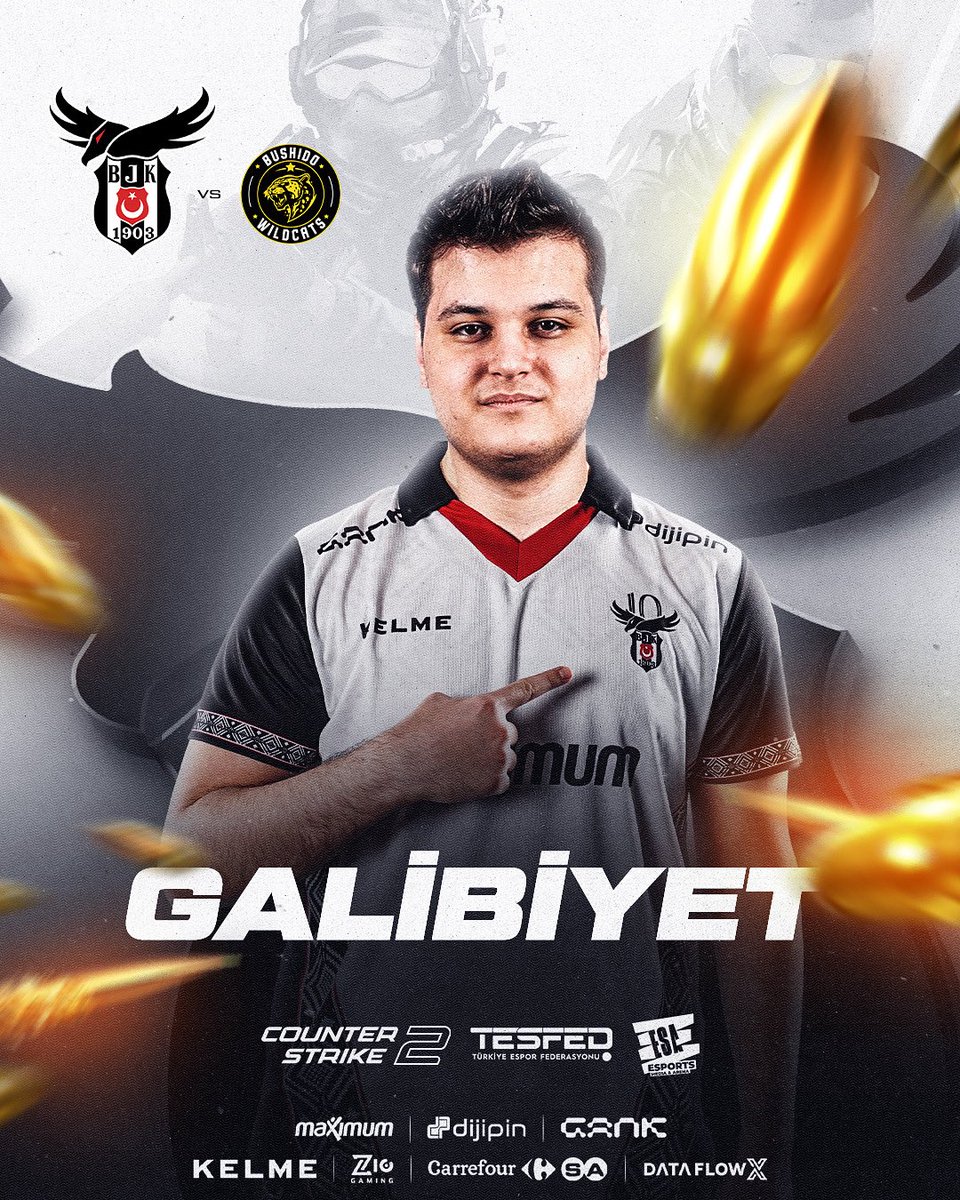 CS2 takımımız TESFED CS2 Ligi 1. Hafta 2. Gününde Bushido Wildcats maçından galibiyetle ayrılıyor! 💪🏻

#İlklerinKulübü 🦅